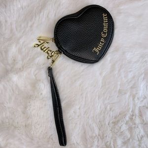 Juicy Couture black leather coin purse